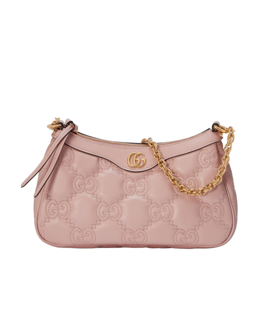 Gucci Light Pink Gg Matelass Shoulder Bag In Pink