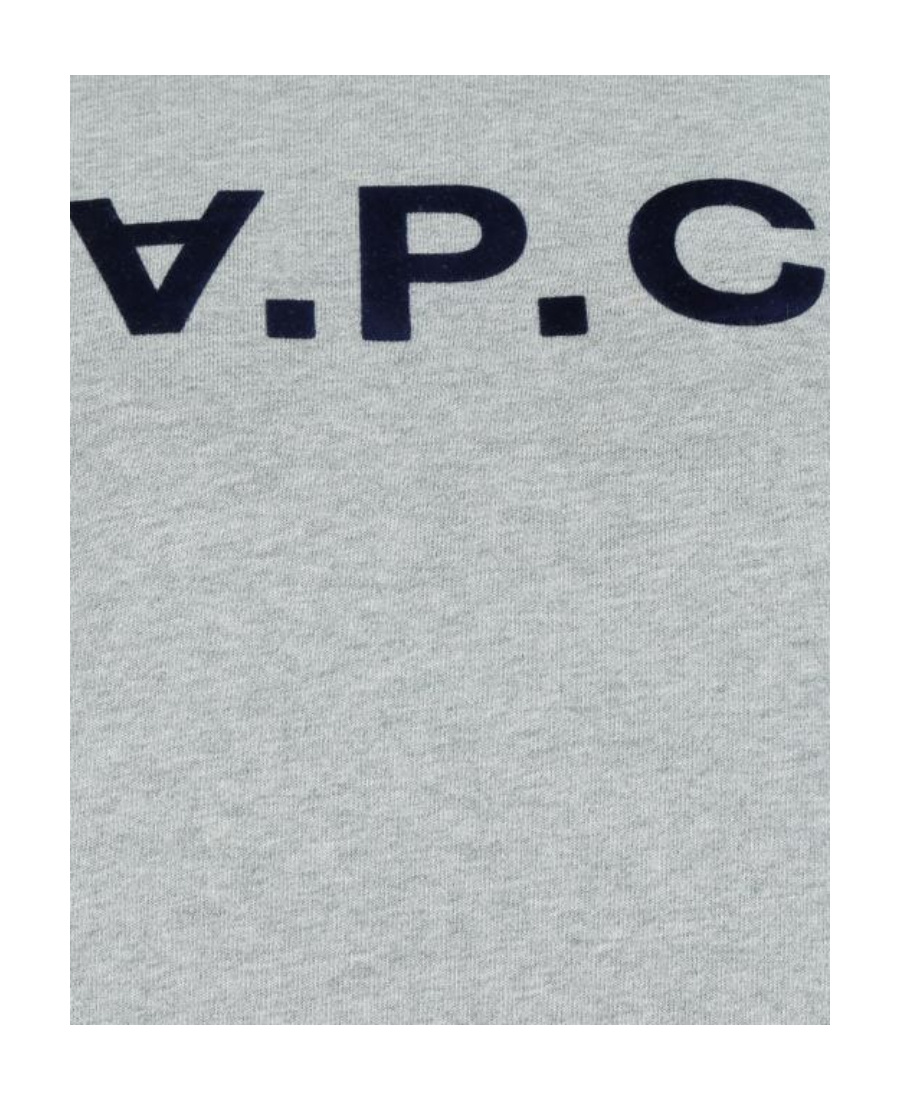 Apc A.p.c. Sweatshirt Crew-neck Logo Print Clothing In Gray