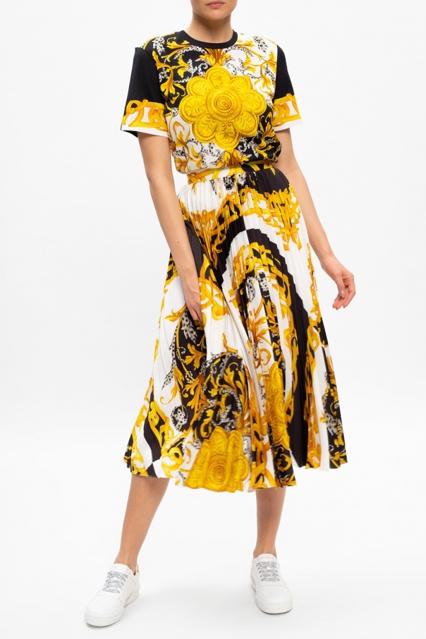 Versace Baroque-print T-shirt In Multicolor