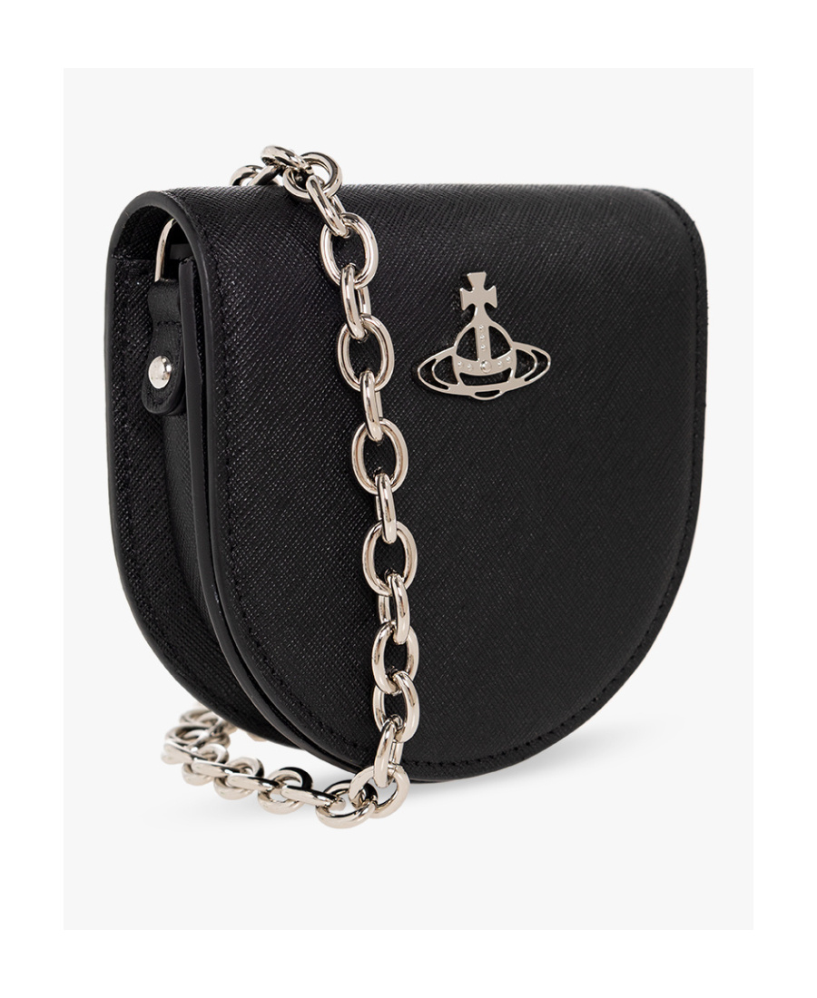 Vivienne Westwood Half Moon Crossbody Saddle Bag In Black
