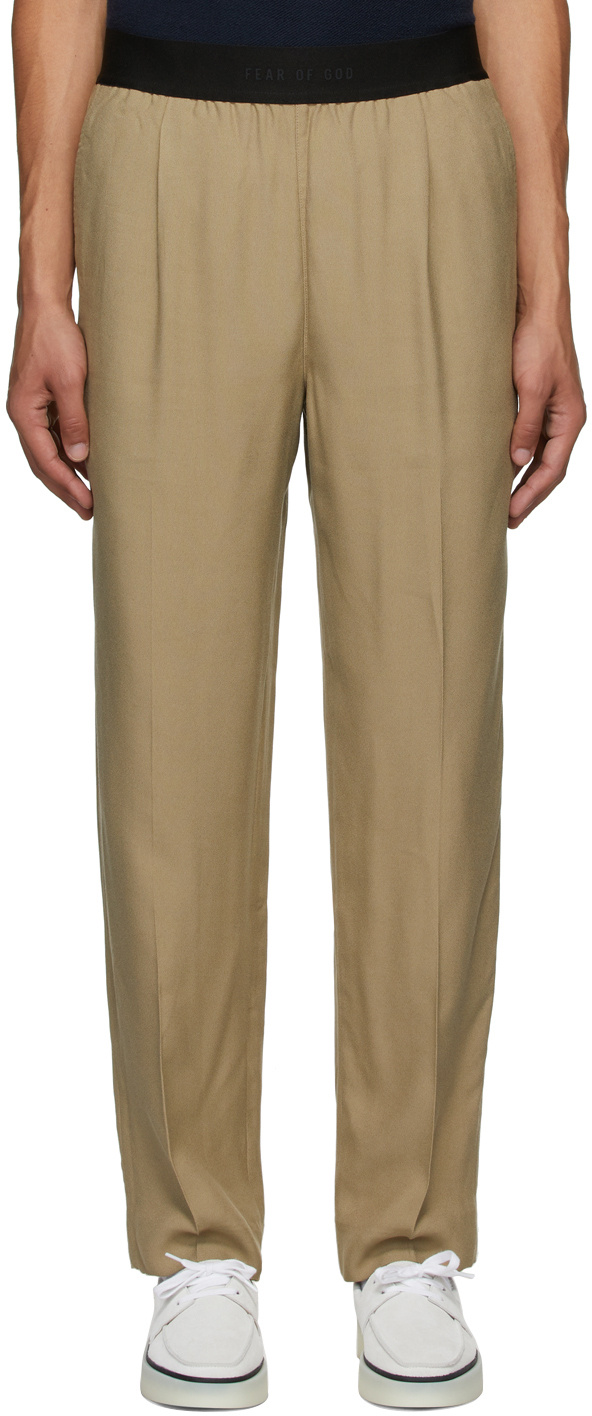 Fear Of God Everyday Straight Leg Trousers In Nude