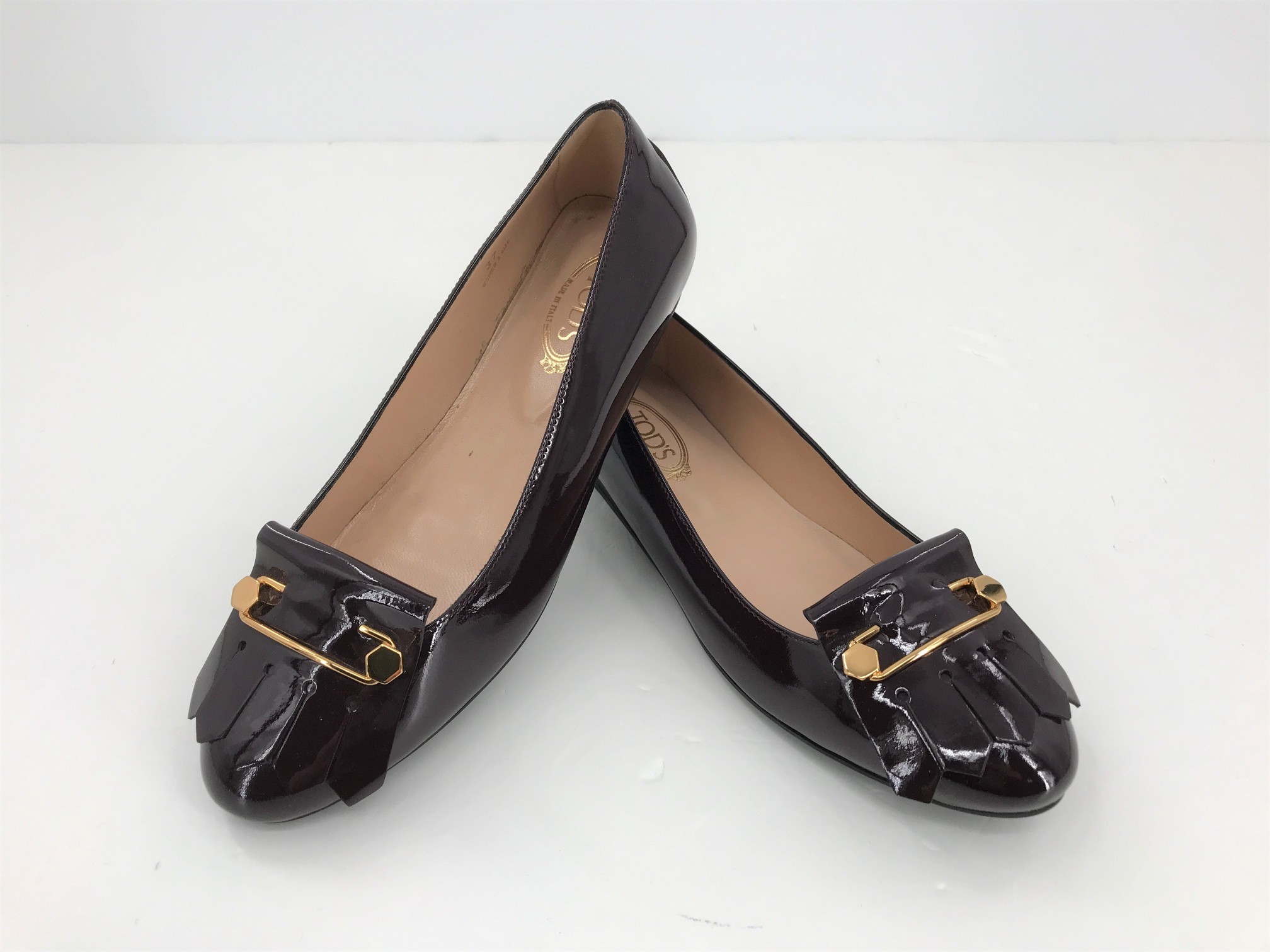 Tod's Logo Details Flat Shoes In Black