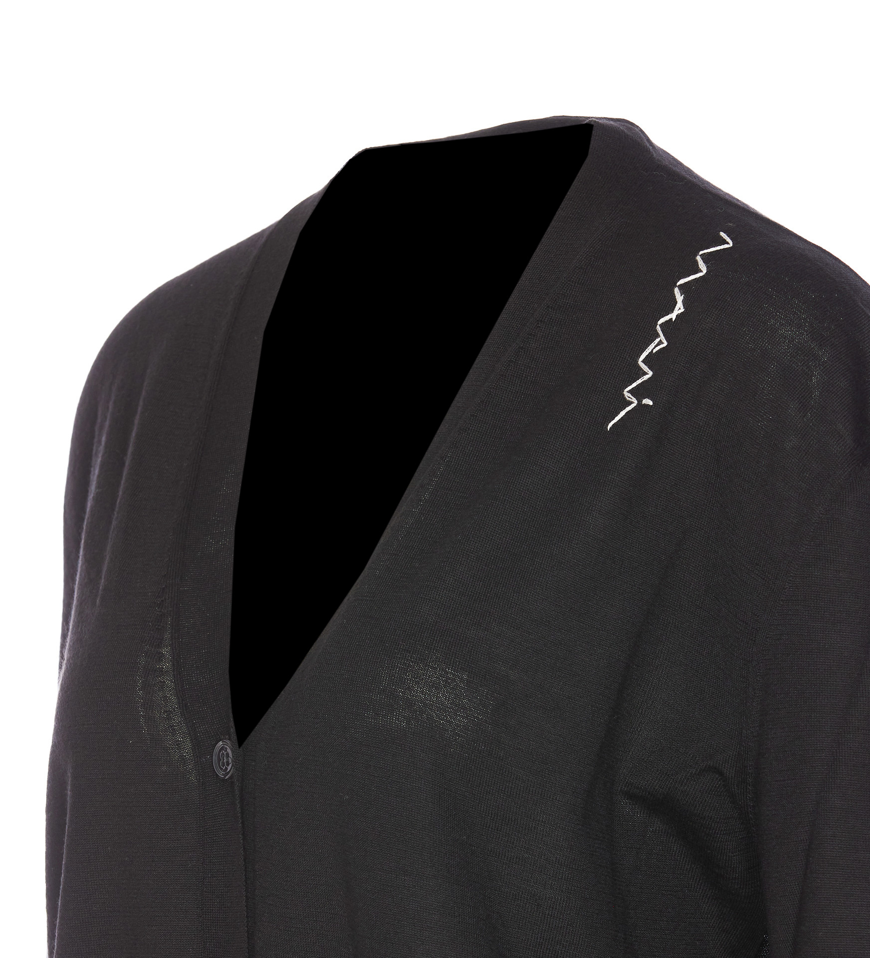 Marni Wool And Silk Blend Cardigan In Black