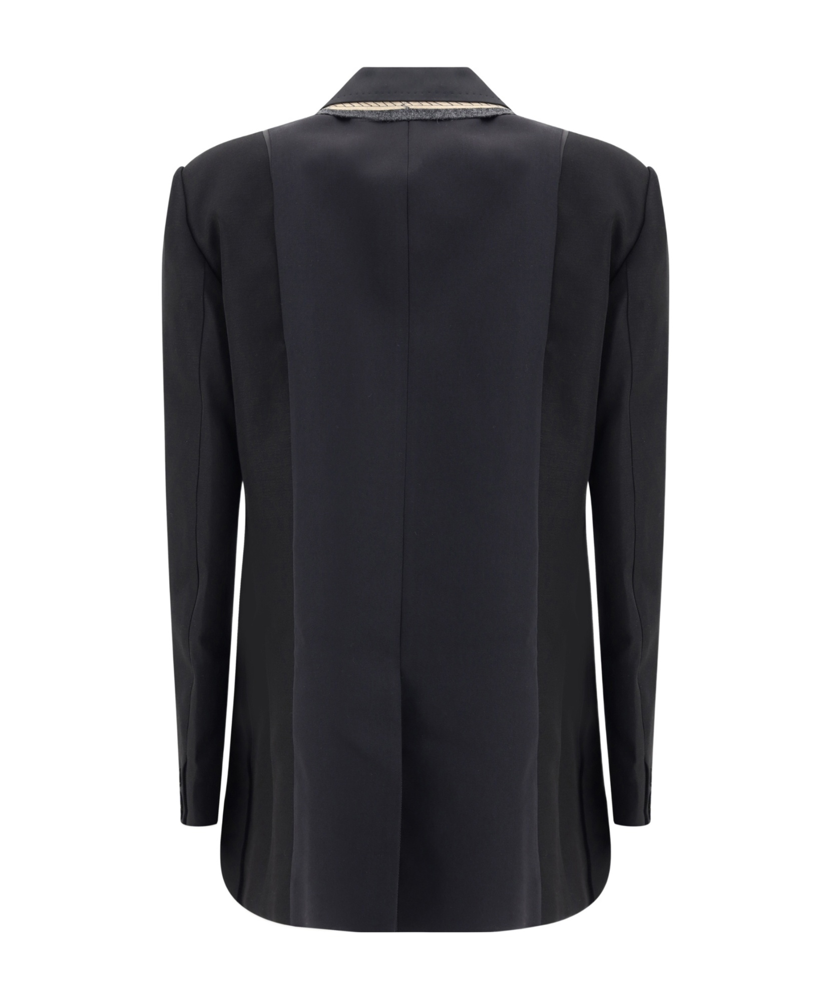 Sacai Double-breasted Blazer With Double Revers In Multi