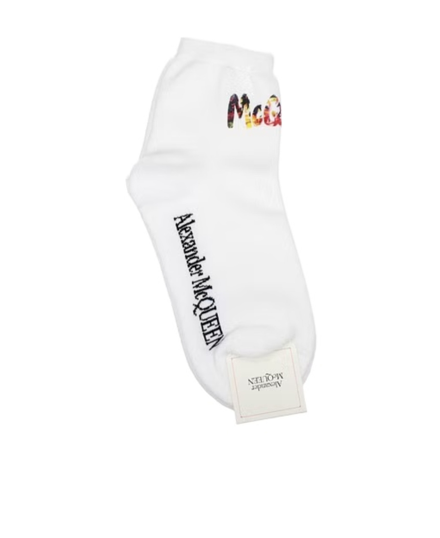 Alexander Mcqueen Logo Socks In White