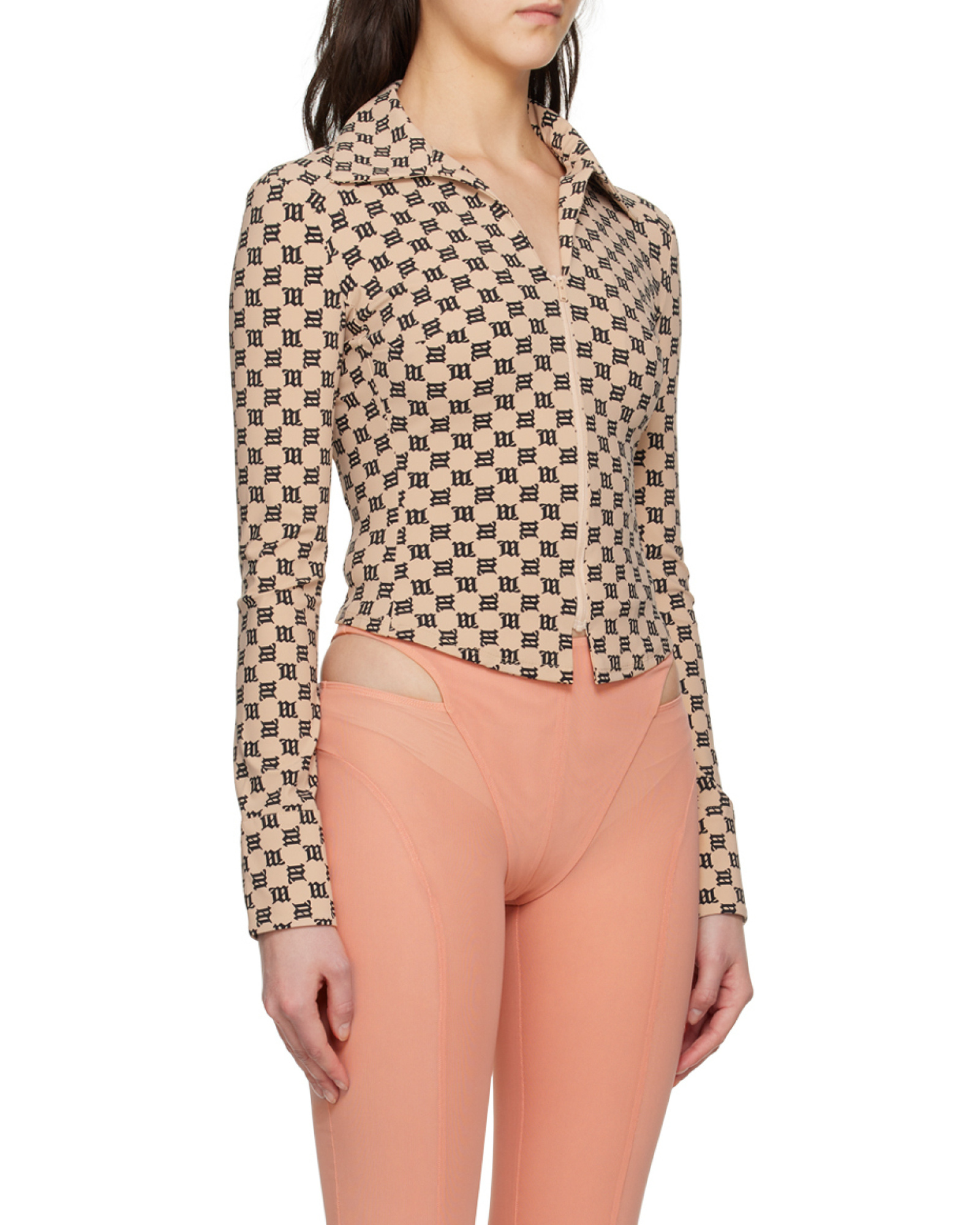 Misbhv Monogram-print Zip-up Top