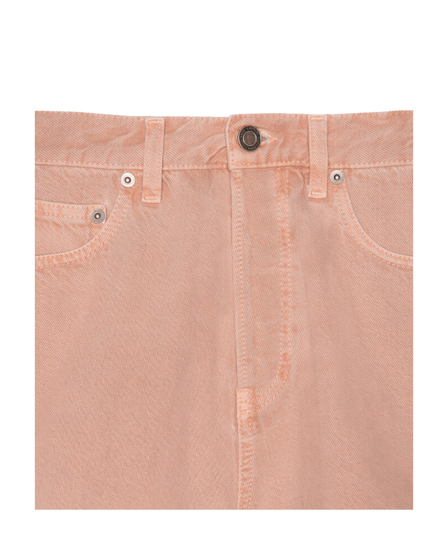 Saint Laurent Vintage-effect Denim Shorts In Brown