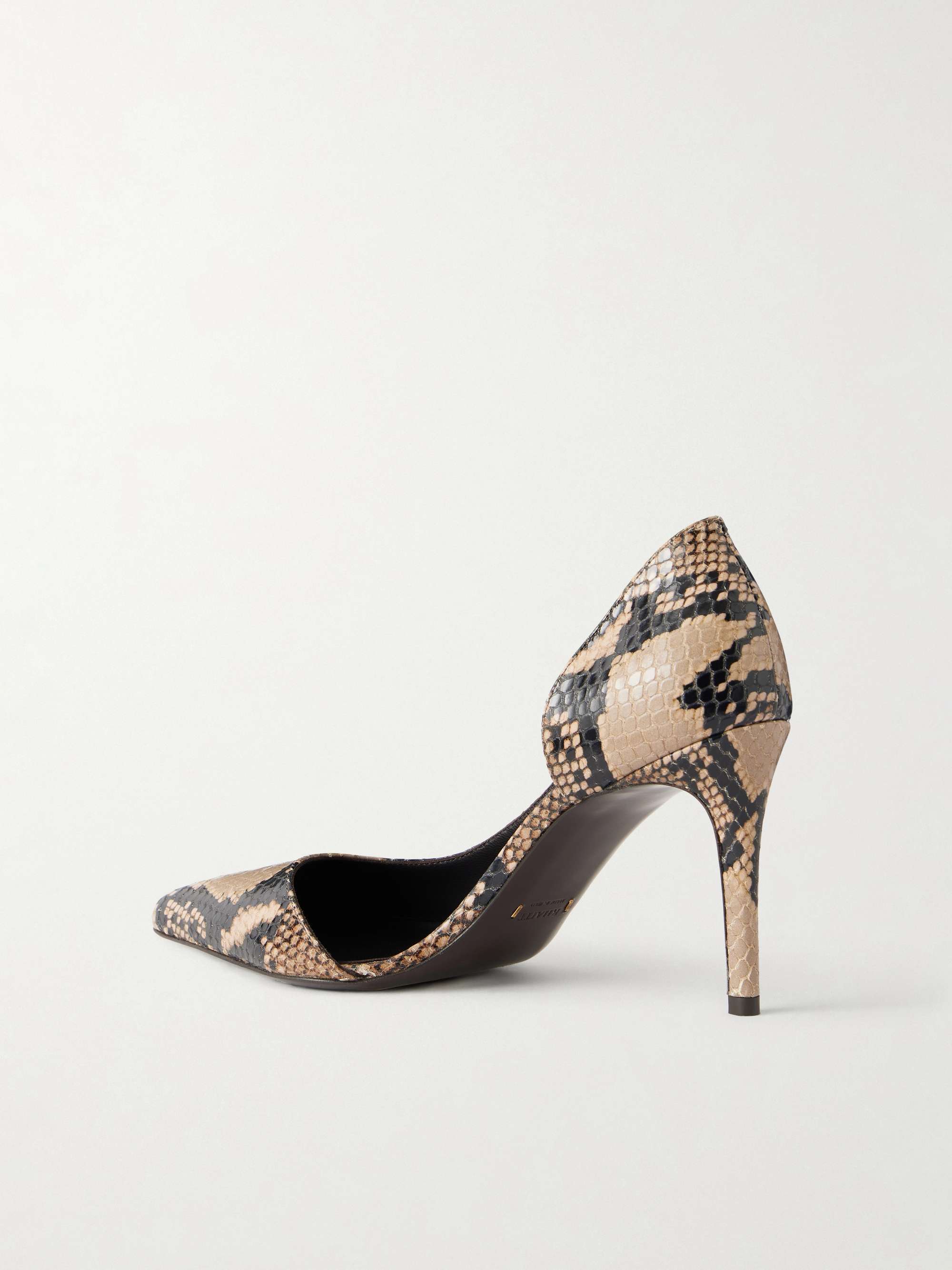 Khaite Snake-effect Leather Pumps In Black