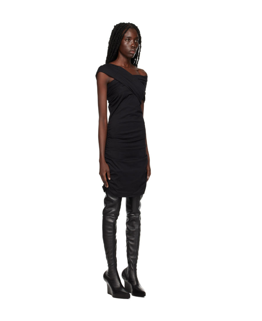 Msgm Logo Dress In Black