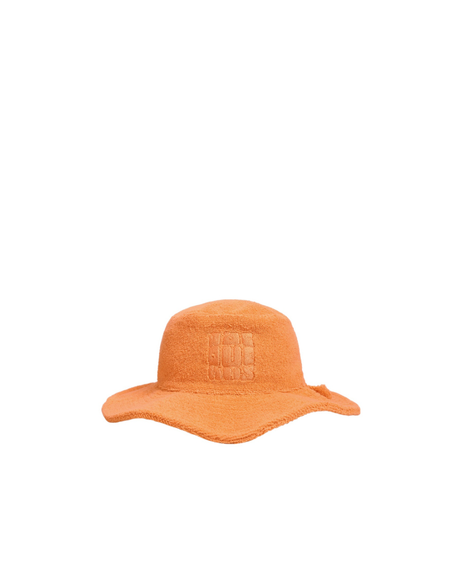 Jacquemus Le Bob Bandho Terry-cloth Bucket Hat In Orange