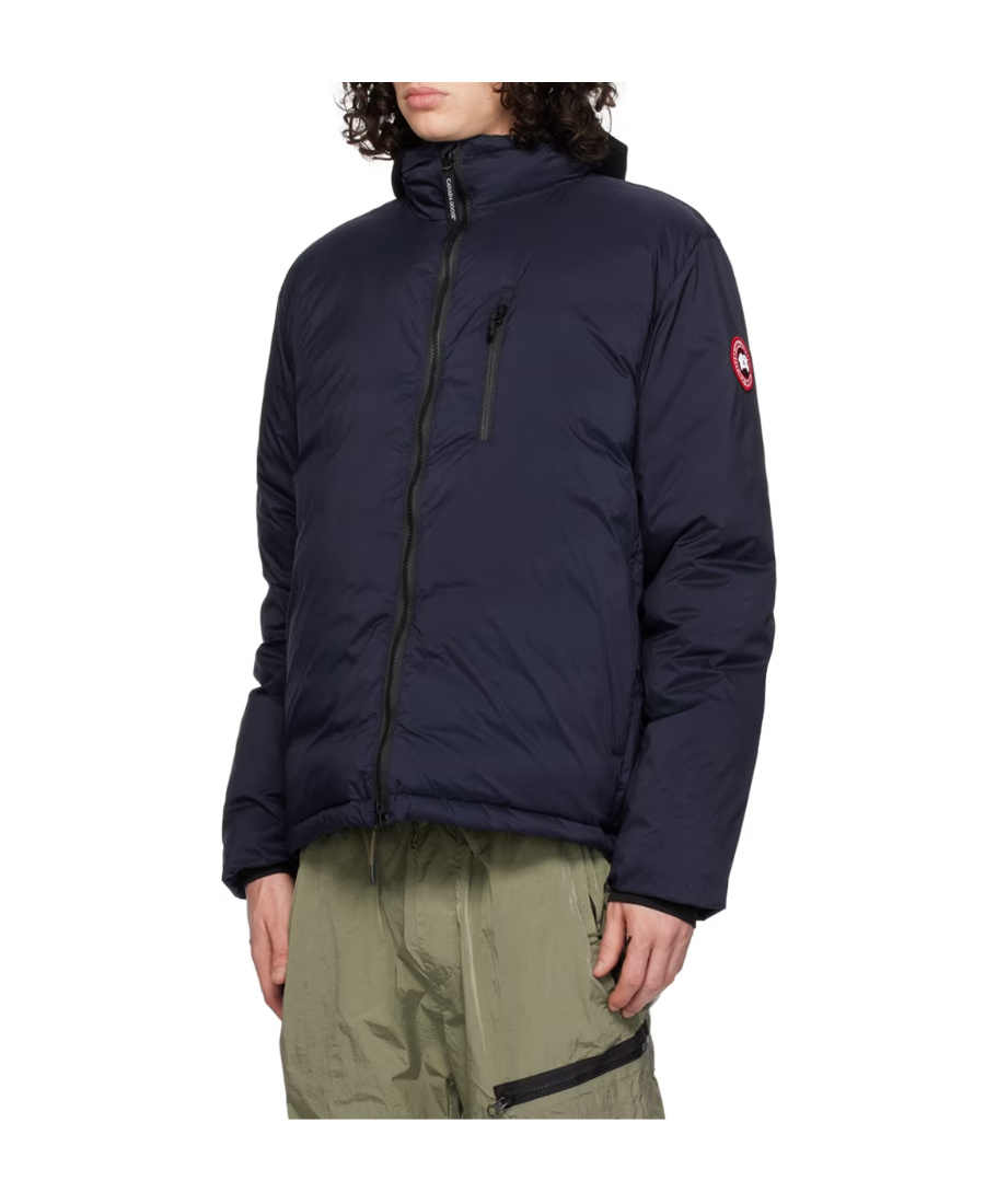 Canada Goose Down-feather Logo-patch Jacket In Black