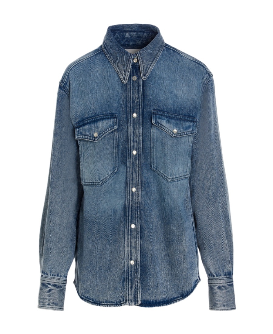 Isabel Marant Étoile Long-sleeved Shirt In Blue