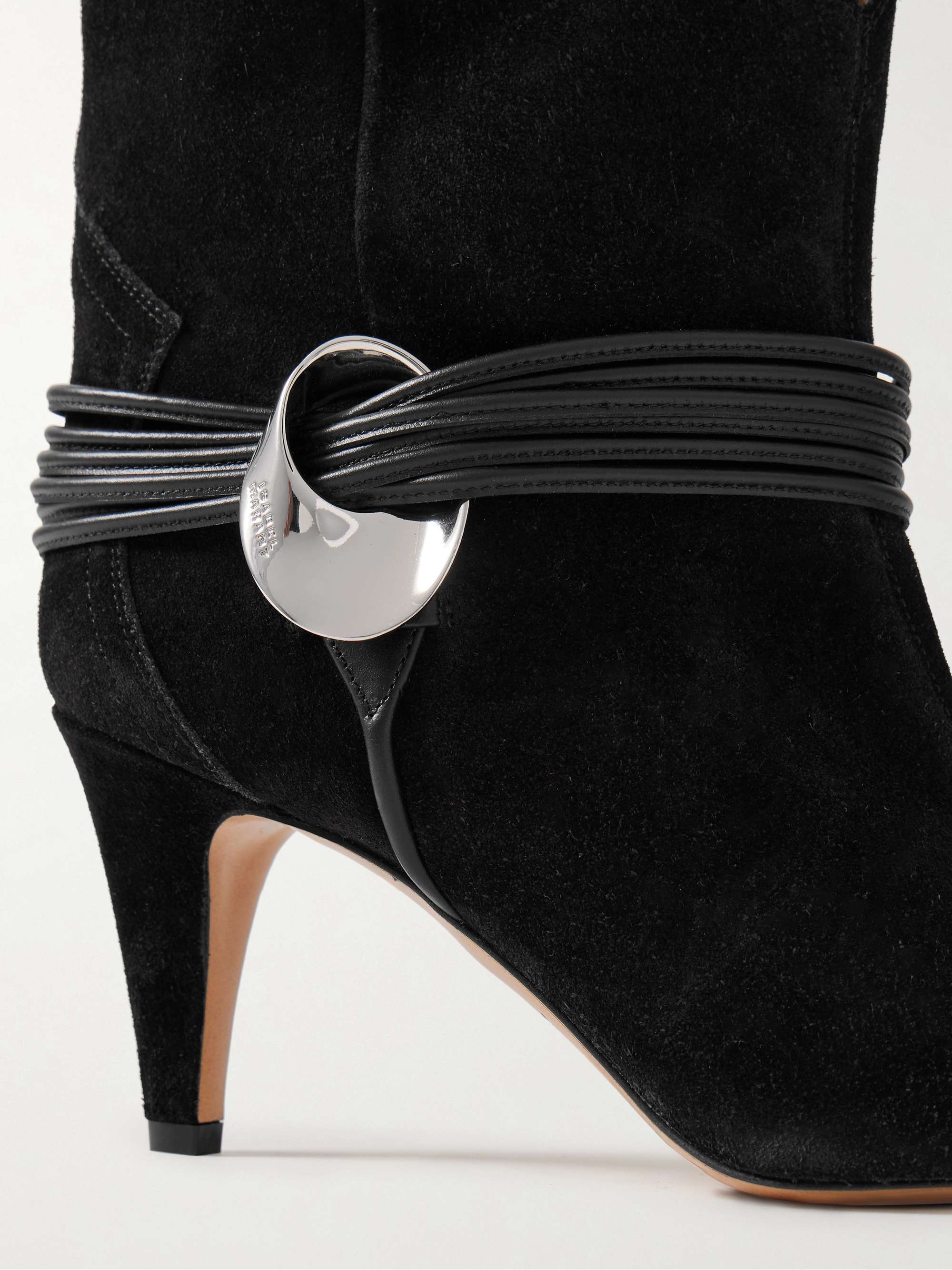 Isabel Marant Dytho Embellished Ankle Boots In Black