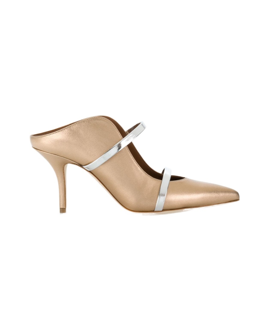 Malone Souliers Metallic Leather Maureen Mules 70