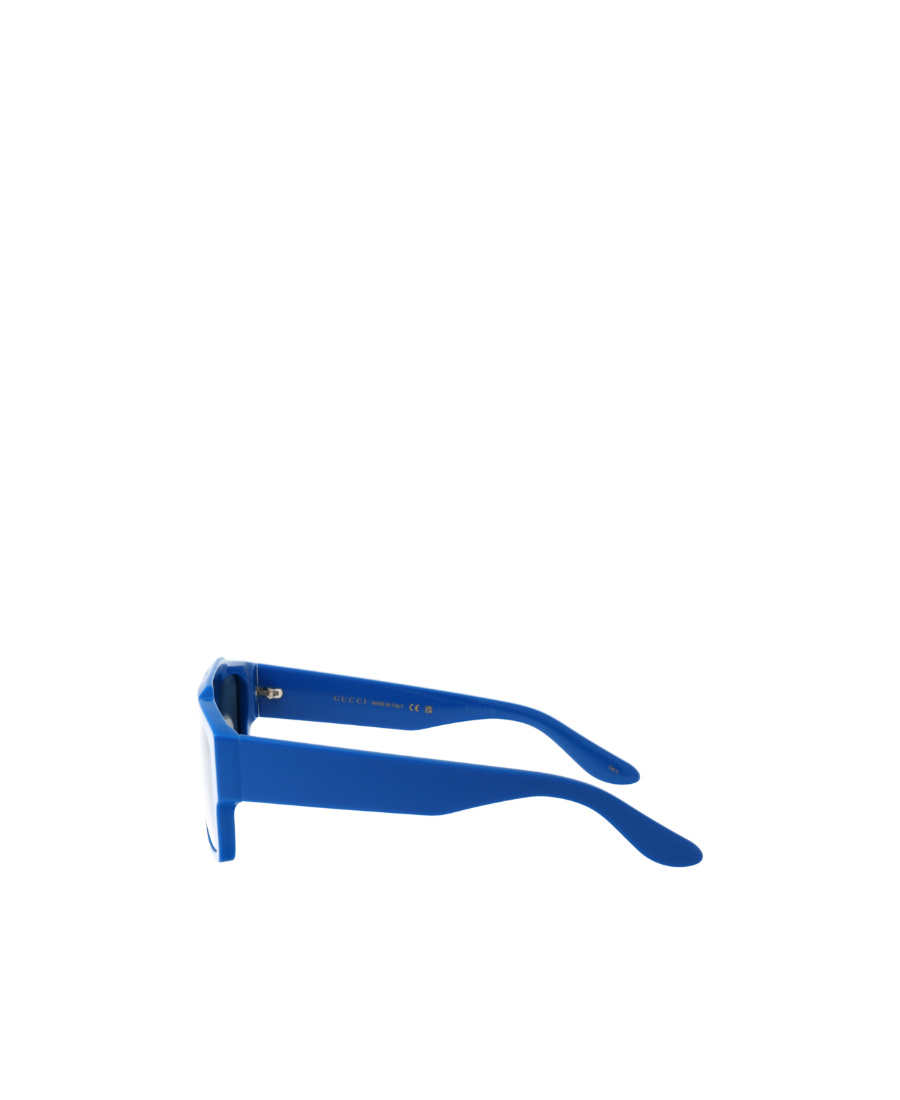 Gucci Logo-print Square-frame Sunglasses In Blue
