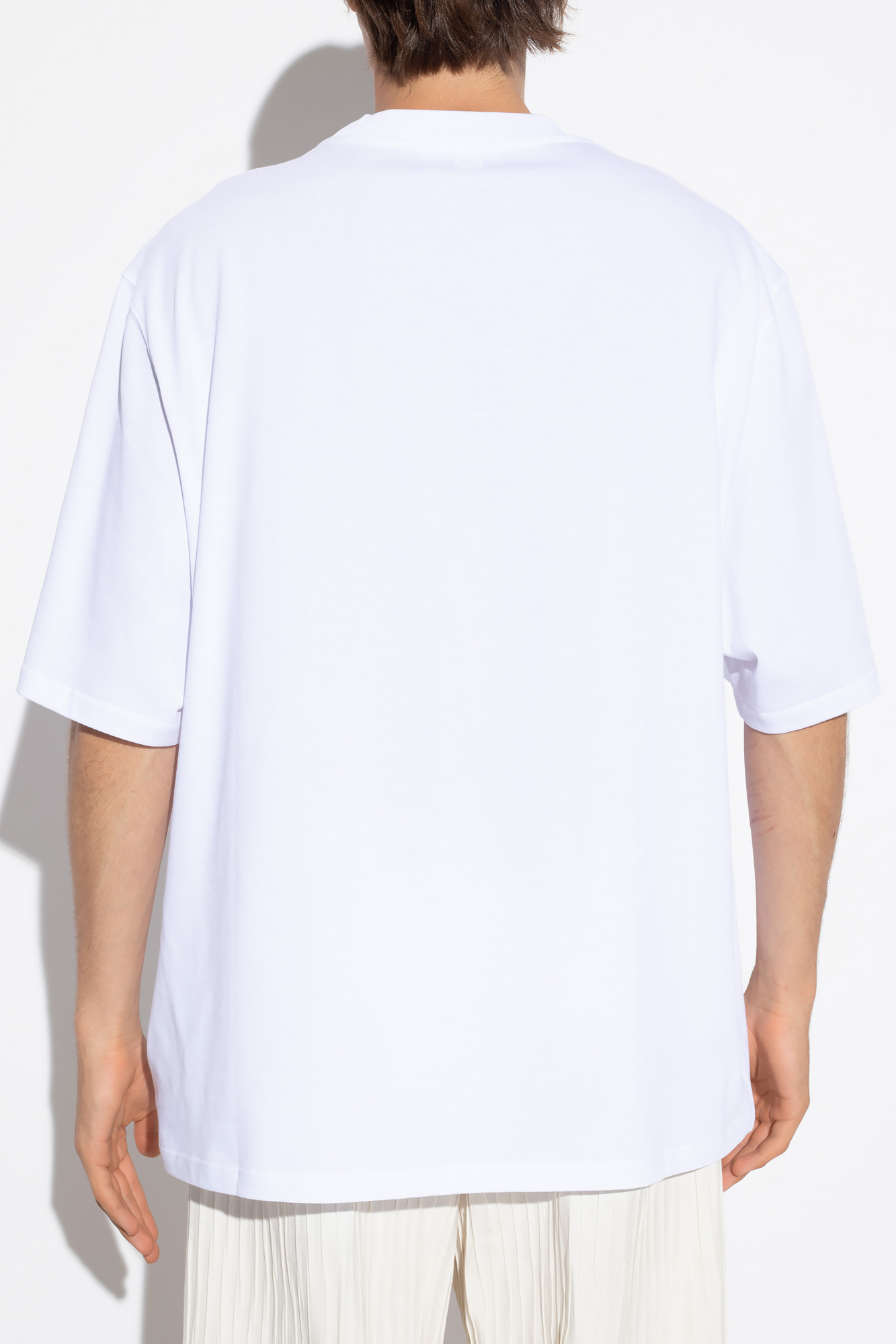 Shop Ami Alexandre Mattiussi Ami De Coeur Cotton T-shirt In White