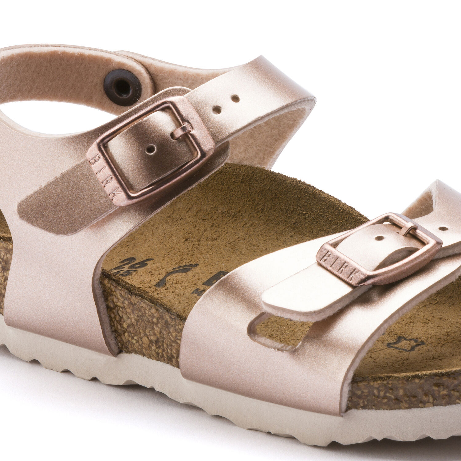 Birkenstock Metallic-effect Leather Sandals In Brown