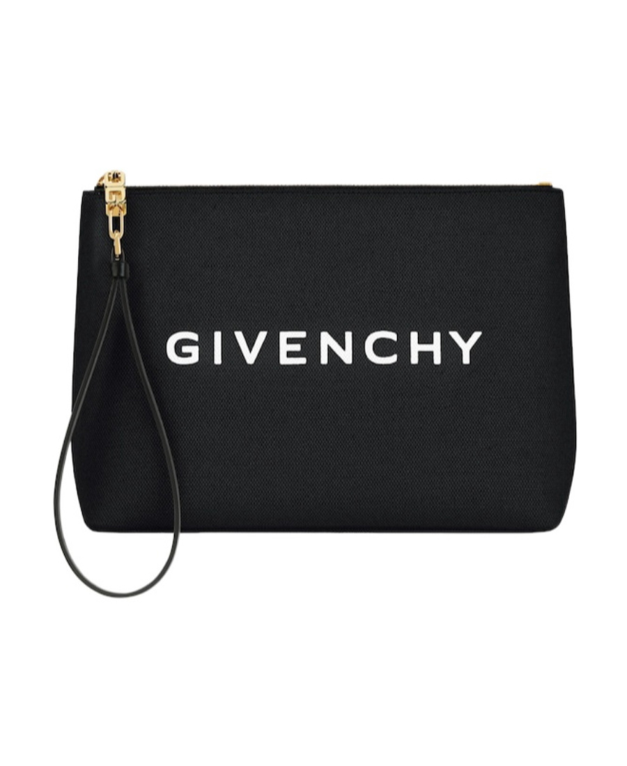 Givenchy Logo-print Clutch Bag In Black