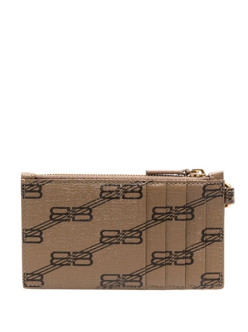 Balenciaga Bb Logo-print Wallet In Nude