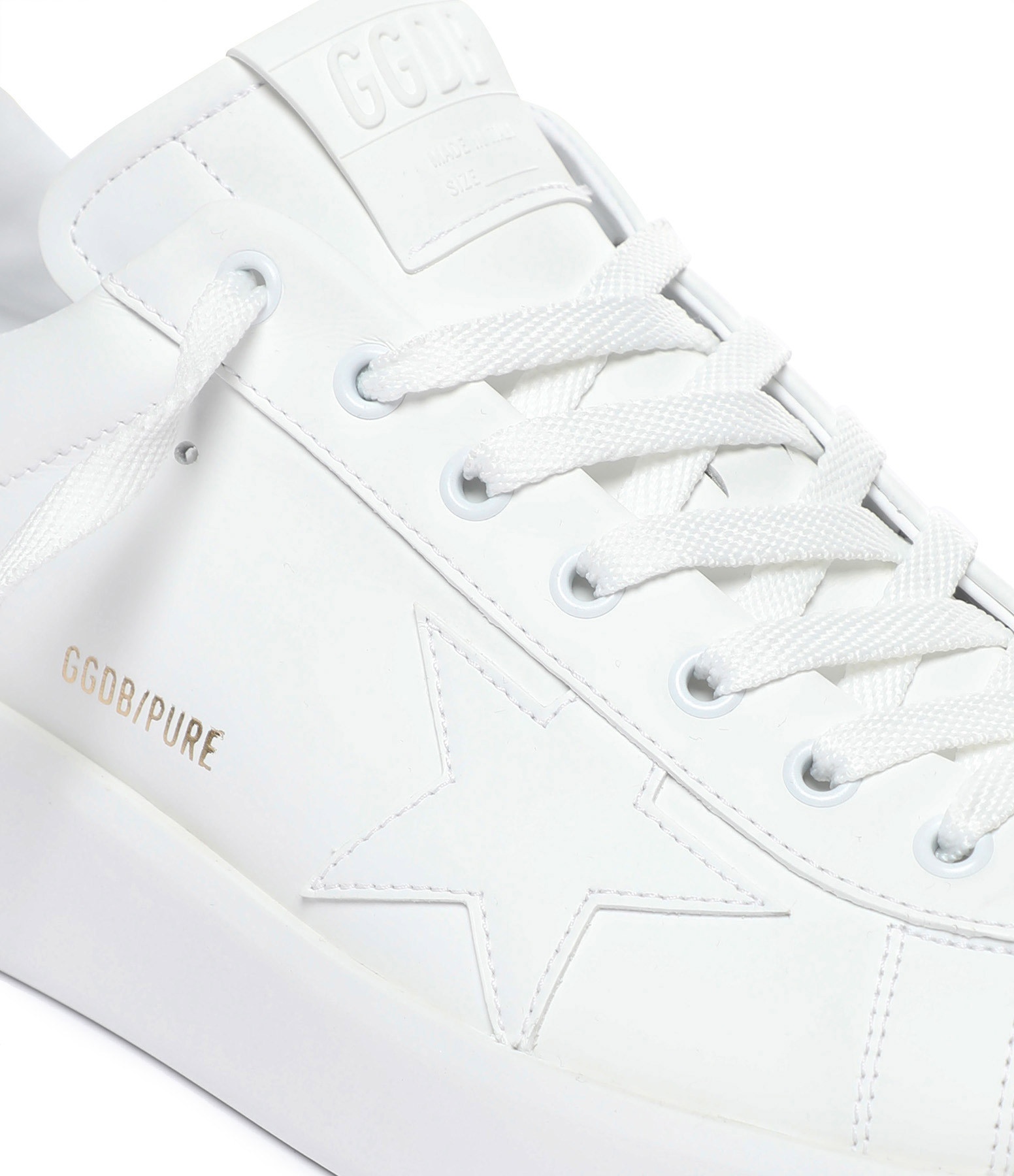Golden Goose Mens Silver Com Pure Star Bio Logo-print Faux-leather Low-top Trainers In Gray
