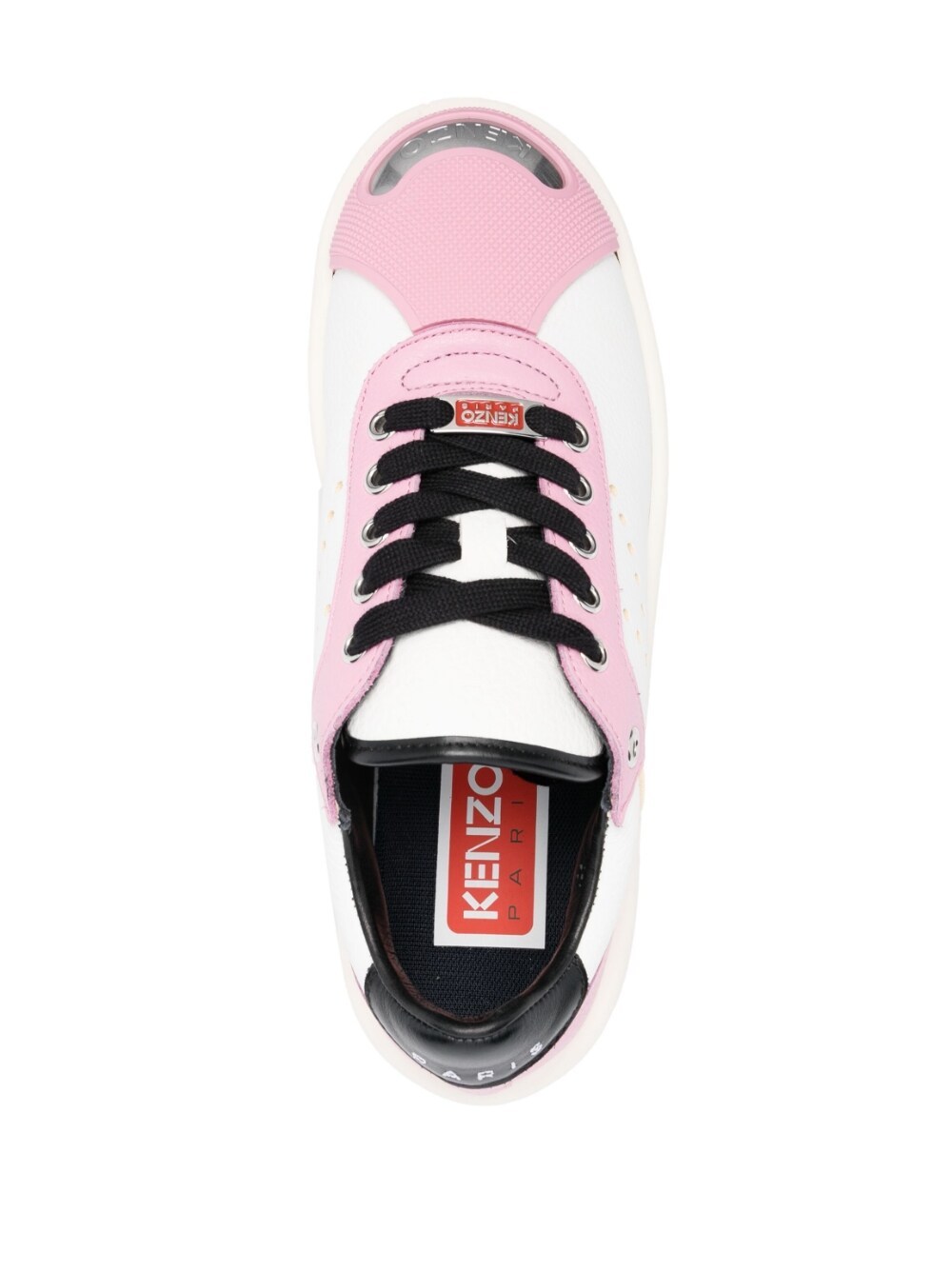 Kenzo Contrasting-toecap Low-top Sneakers In White