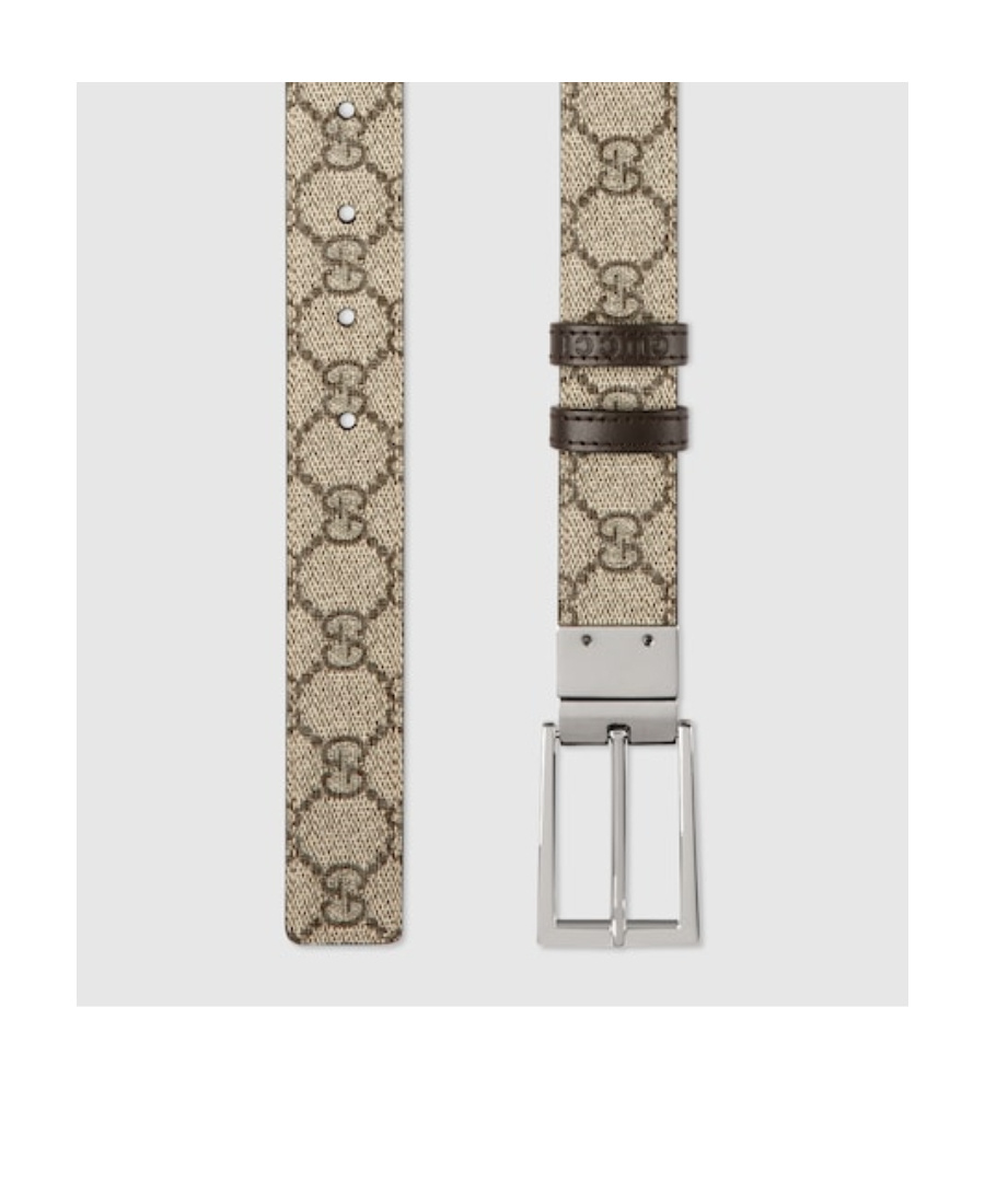 Gucci Interlocking G Reversible Belt In Black
