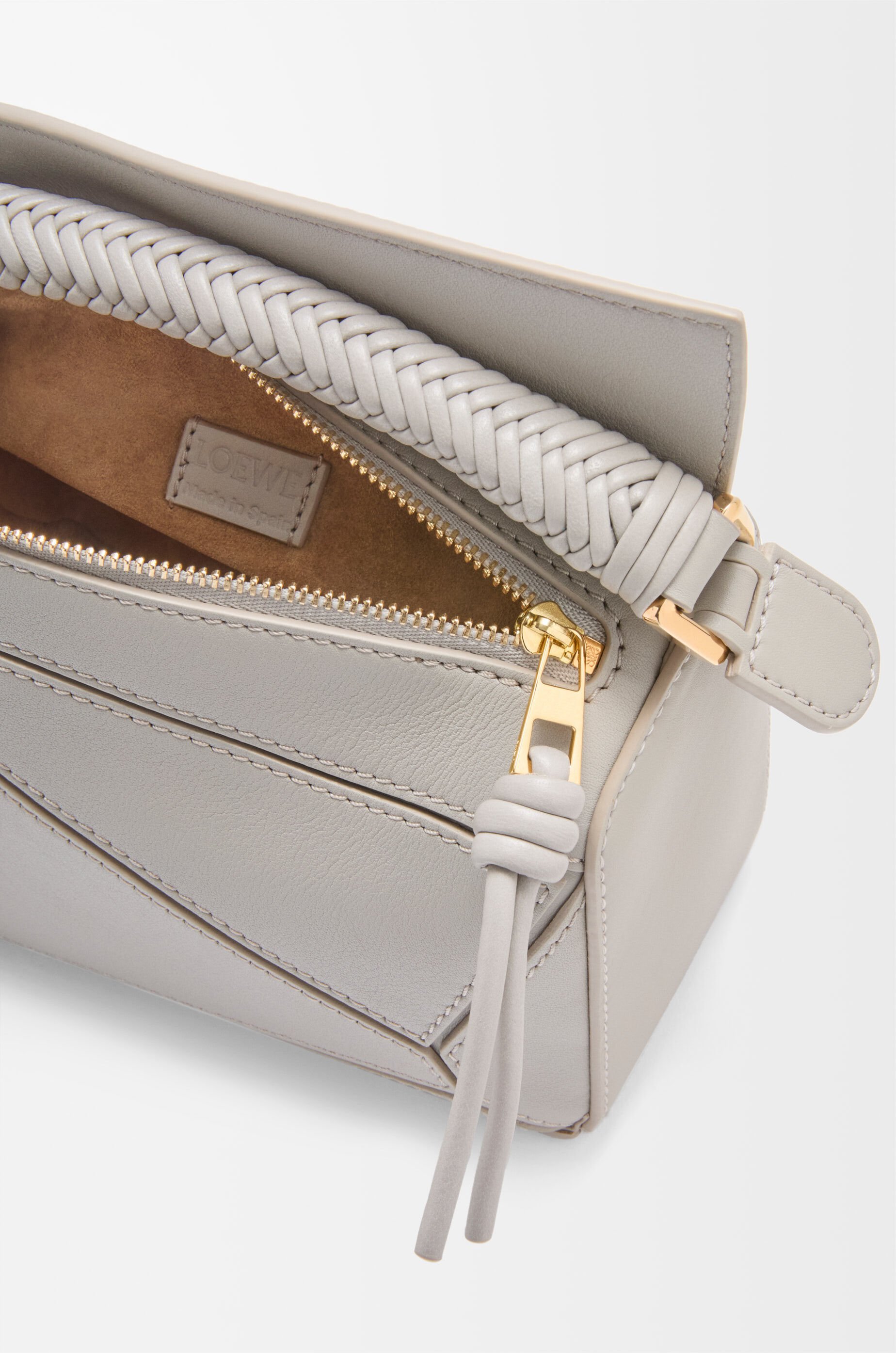 Loewe Mini Puzzle Shoulder Bag In Gray