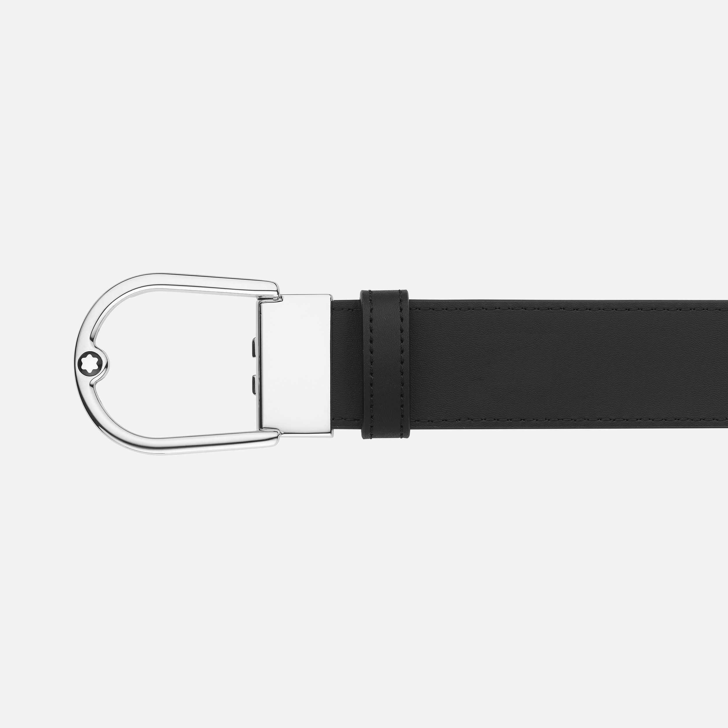Montblanc Logo Plaque Belt In Black