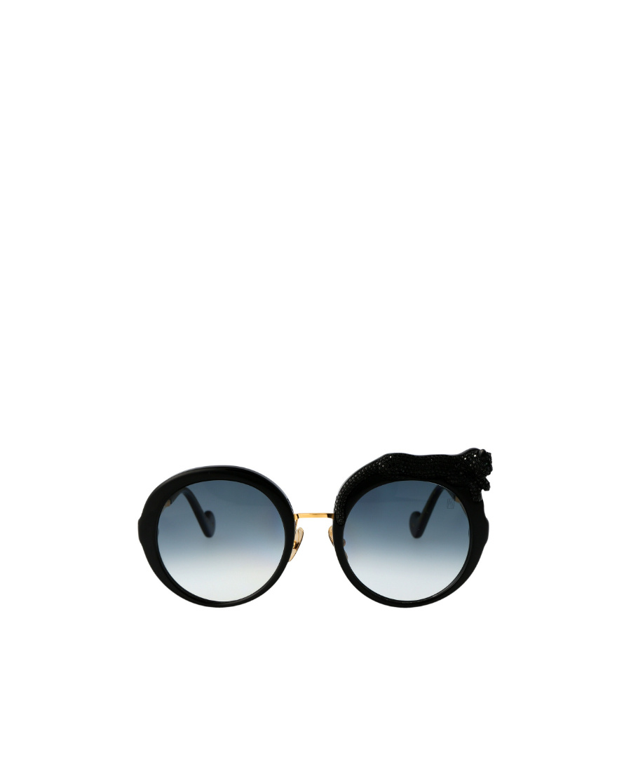 Anna-karin Karlsson Round Frame Sunglasses In Black