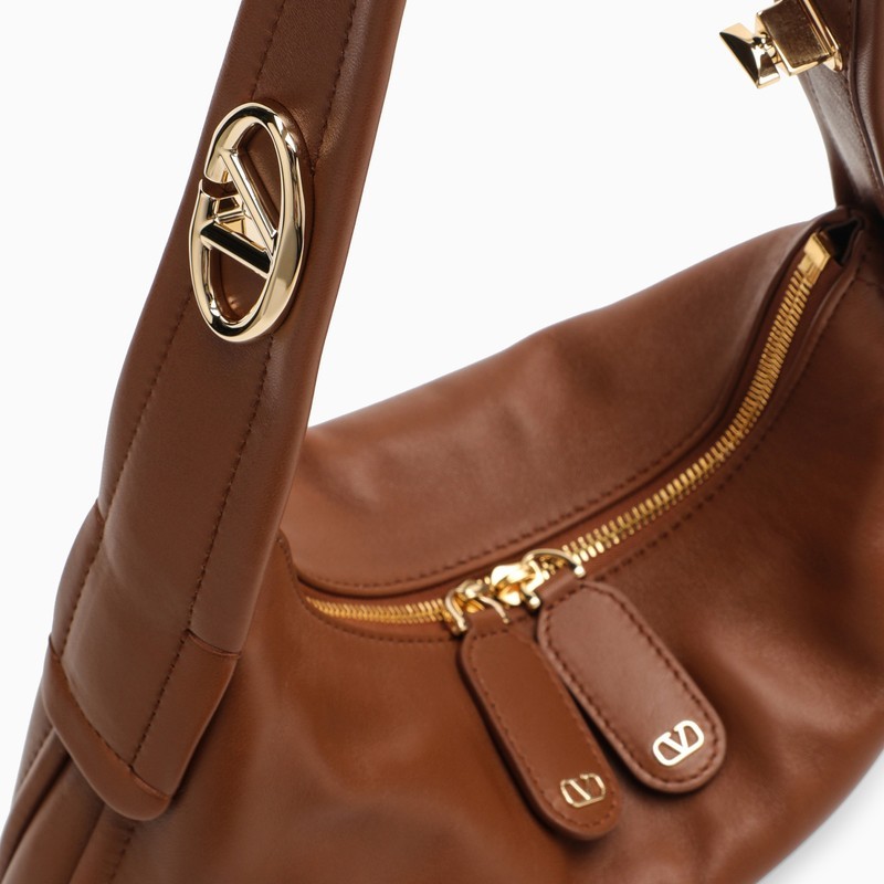 Valentino Women's Go Hobo Small Leather Bag In Brown