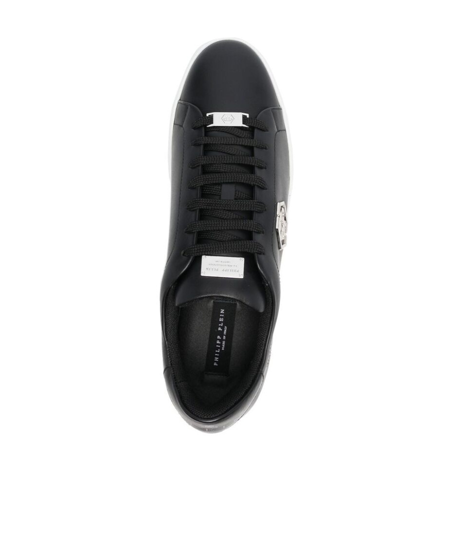 Shop Philipp Plein Low Lace-up Sneakers In Black