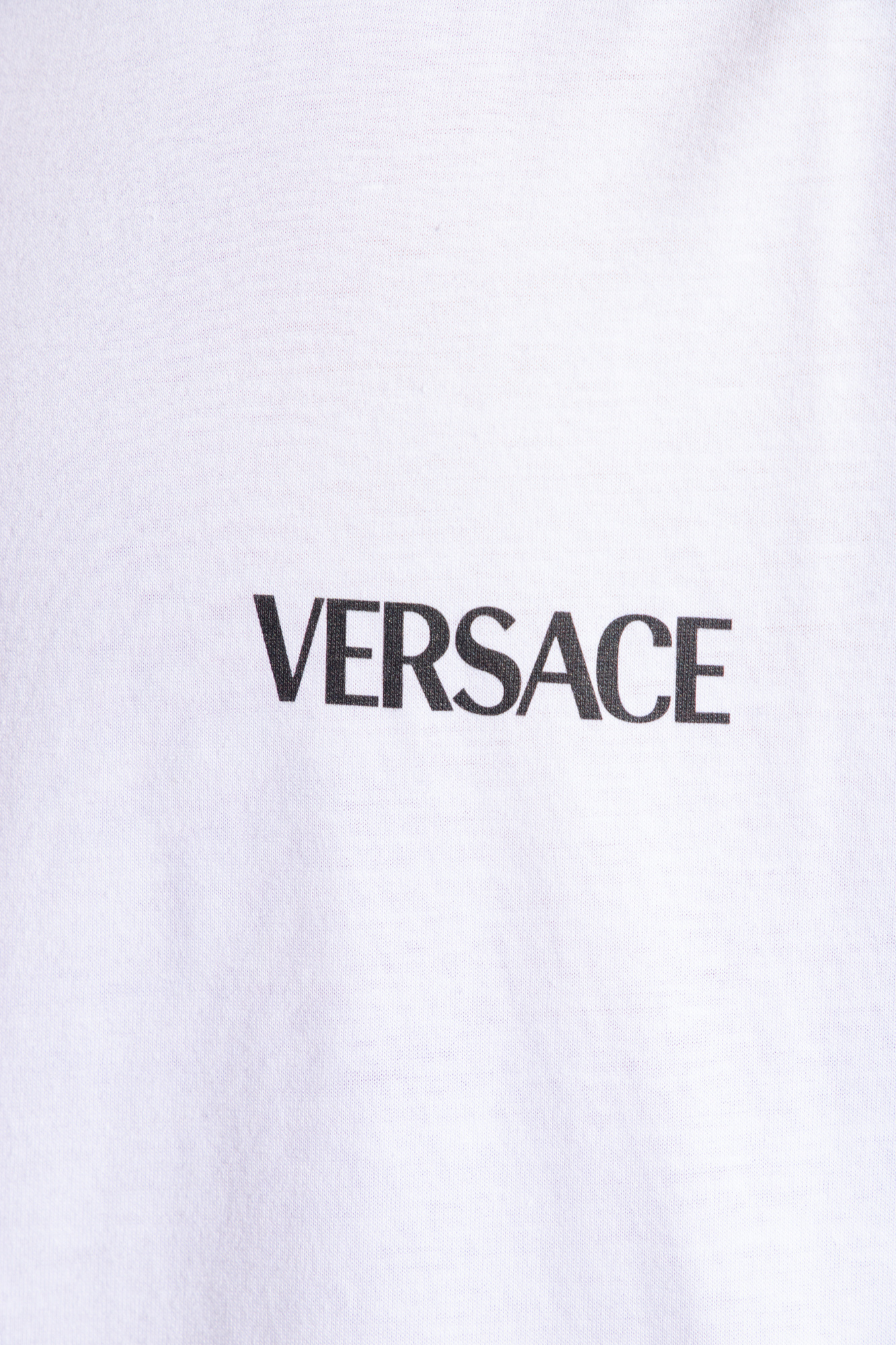Versace T-shirt With Round Neck And Short Sleeves In White