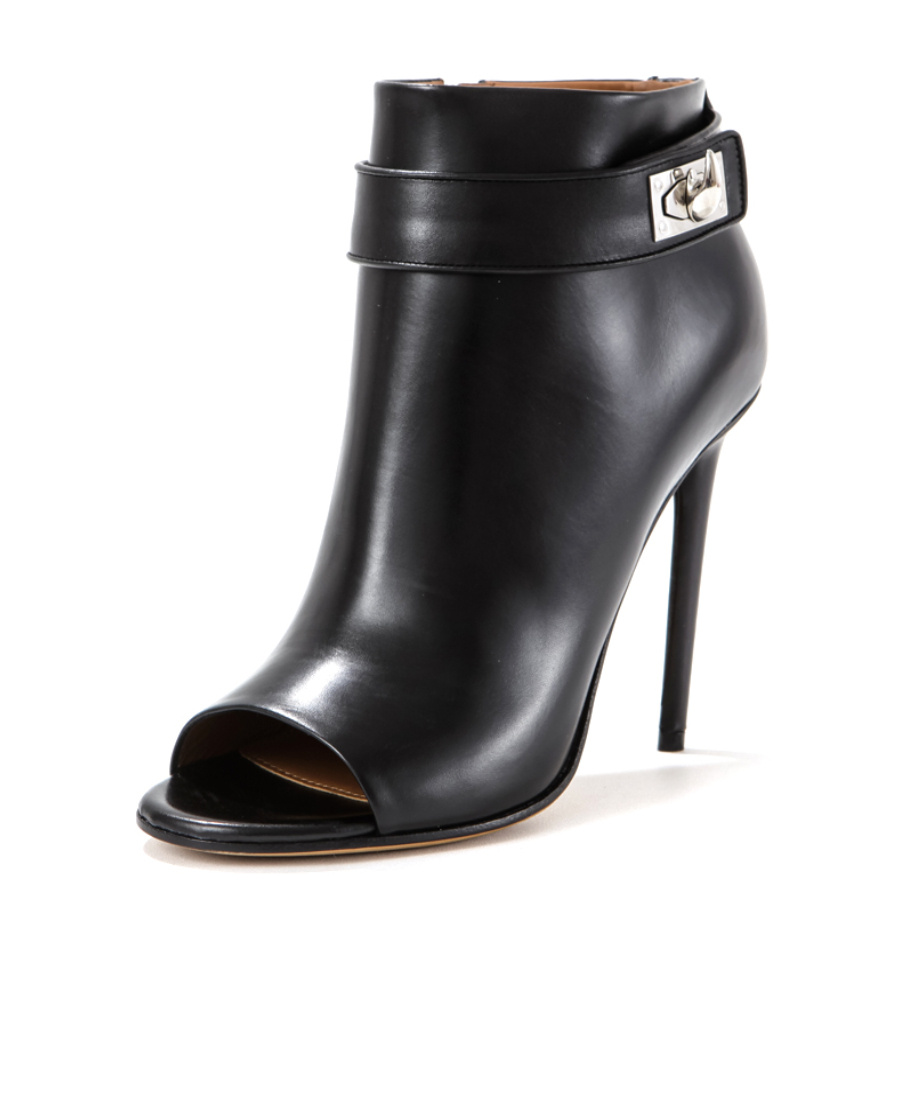 Givenchy Open-toed Ankle Boots In Black