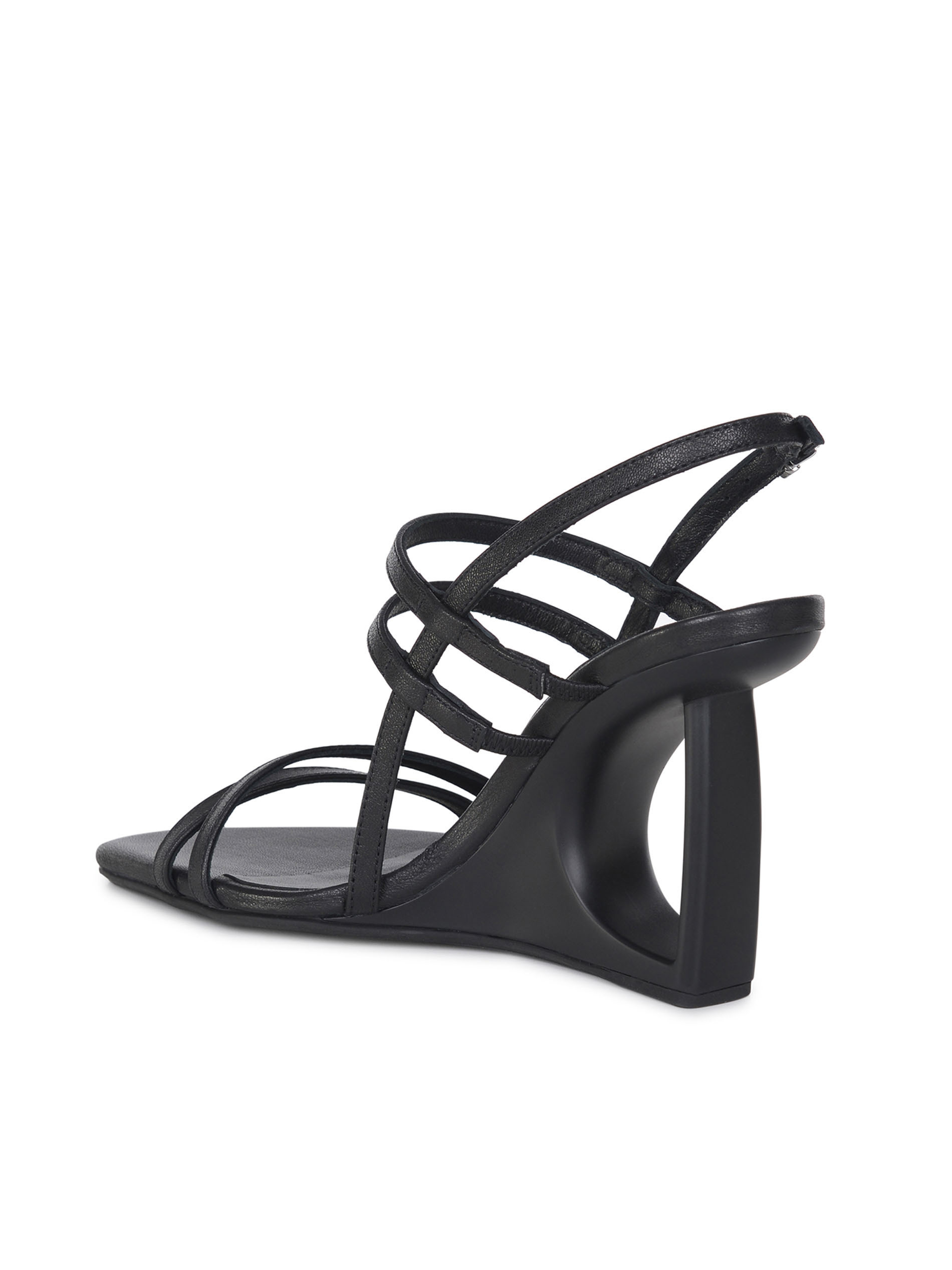 Vic Matie Round Toe High Heel Sandals In Black