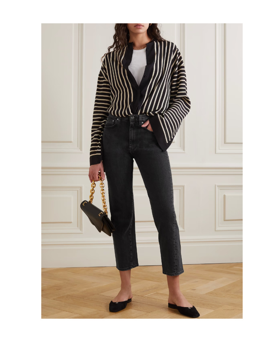 Totême High-rise Straight Jeans In Black