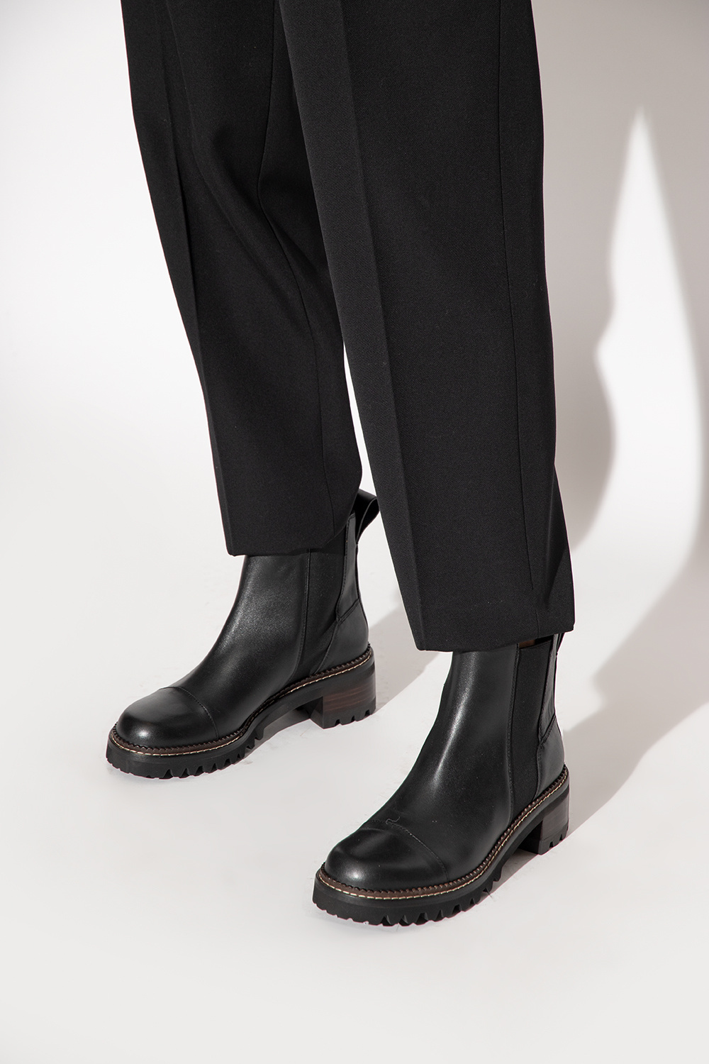 See By Chloé Logo Boots In Black