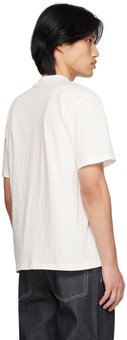 Sunnei White And Yellow Cotton T-shirt In White