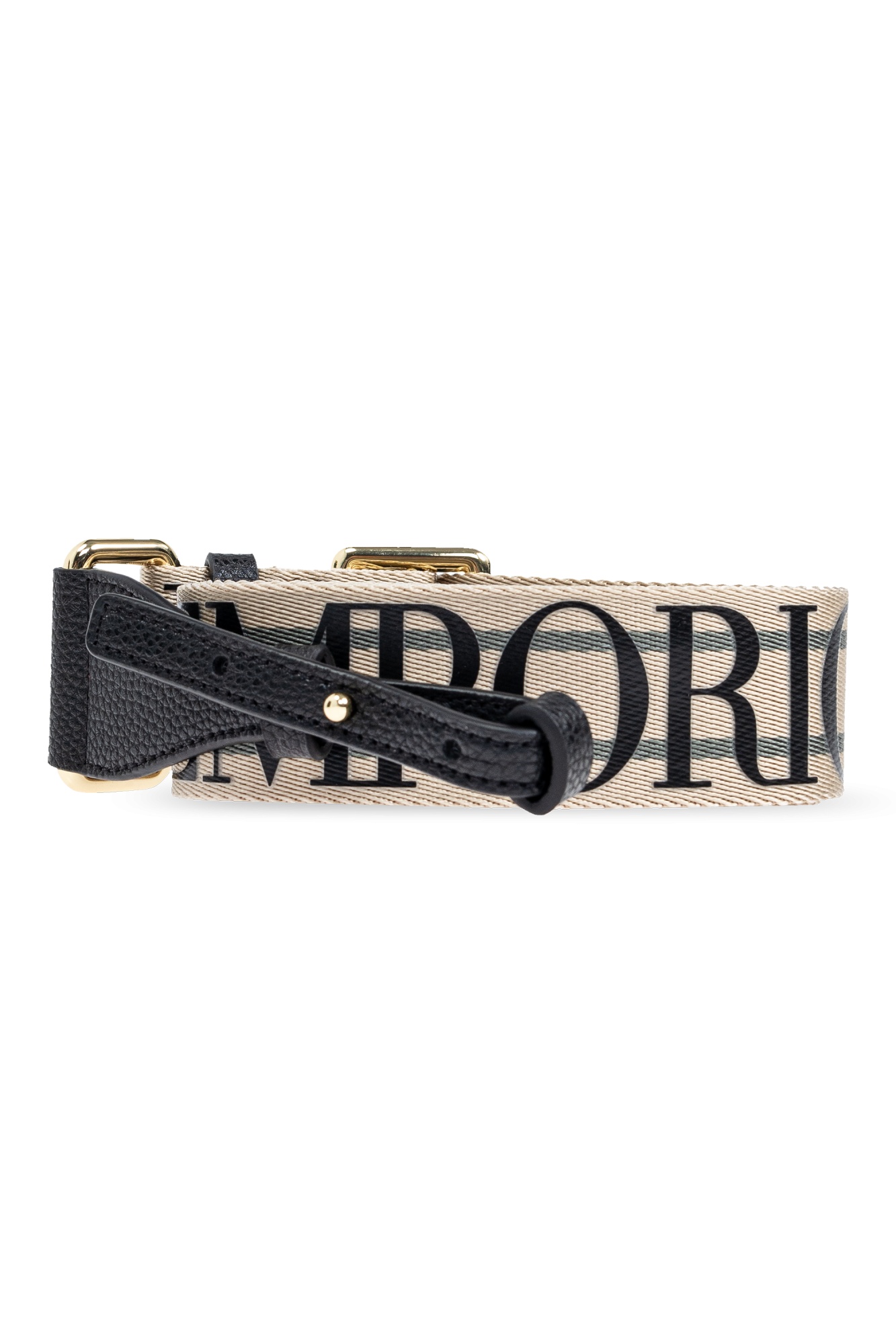 Emporio Armani Logo Hardware Tote With Detachable Strap In Black