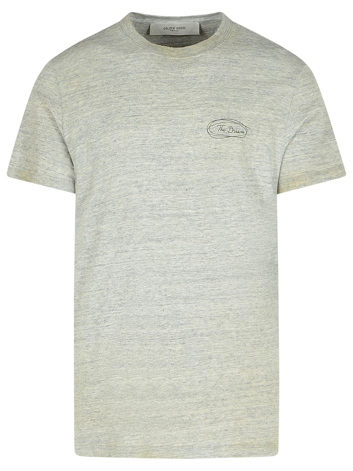 Golden Goose Short-sleeved Printed T-shirt In White