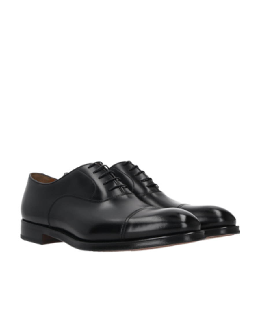 Doucal's Round-toe Lace-up Shoes In Black