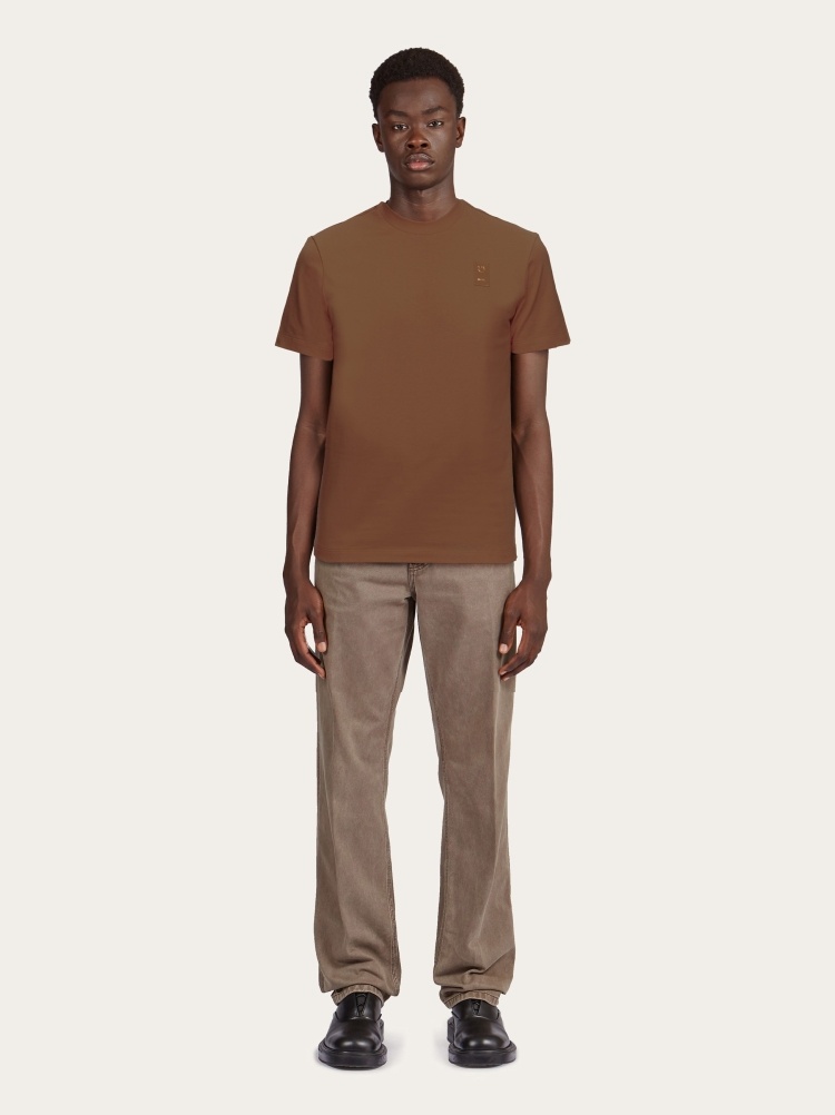 Ferragamo Round-necked T-shirt In Brown