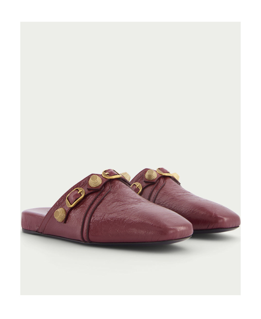 Balenciaga Square Head Flat-soled Shoes In Red