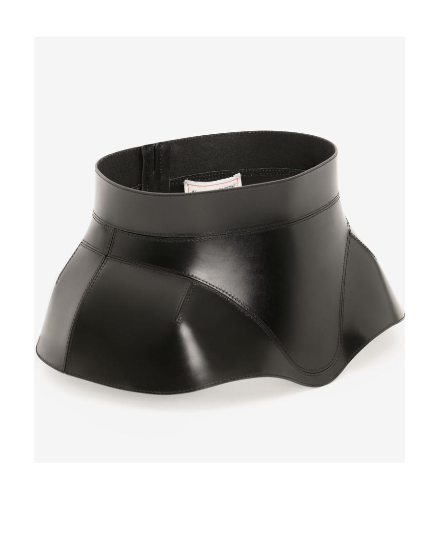 Alexander Mcqueen Zip-up Corset Belt In Black