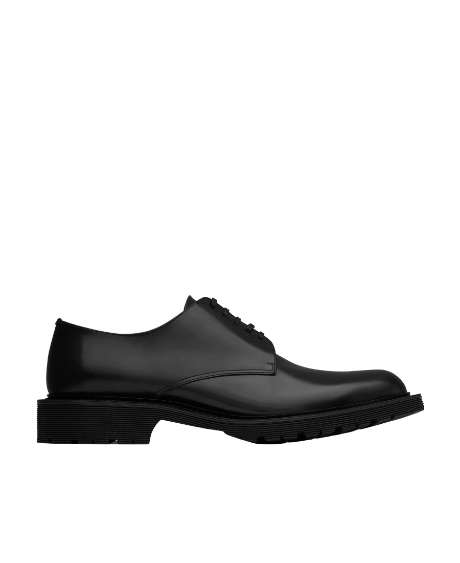 Saint Laurent Leather Adrien Oxford Shoes In Black