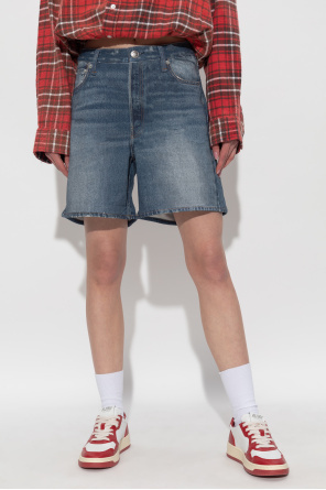 Rag & Bone Belt-loop Shorts In Blue