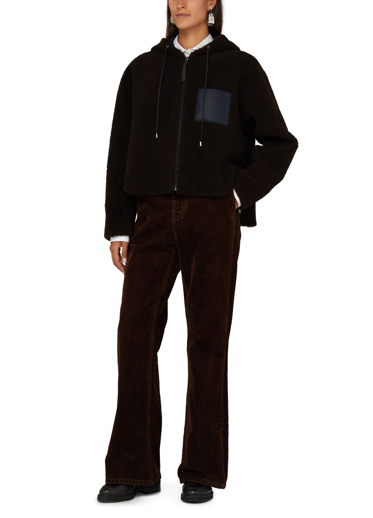 LOEWE WOOL HOODED CASUAL JACKET
