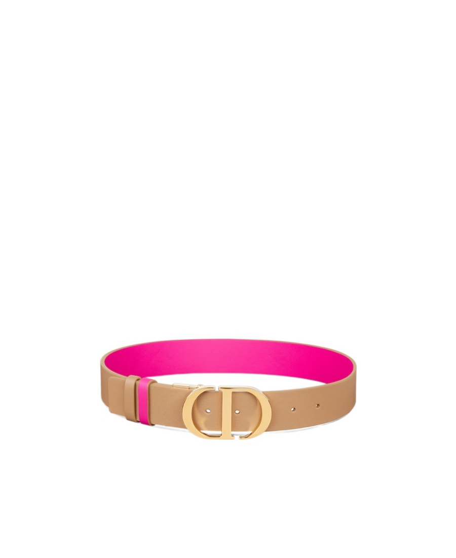 Dior 30 Montaigne Double-sided Belt In Nude