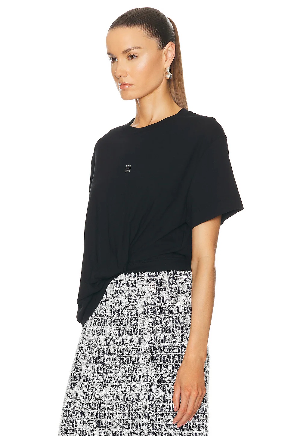 Givenchy Top With Logo-shaped Appliqué In Black