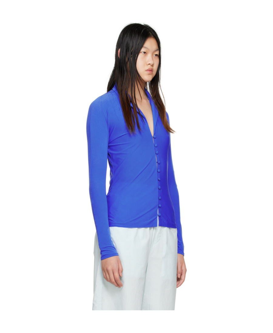 Sunnei Logo Blouse In Blue