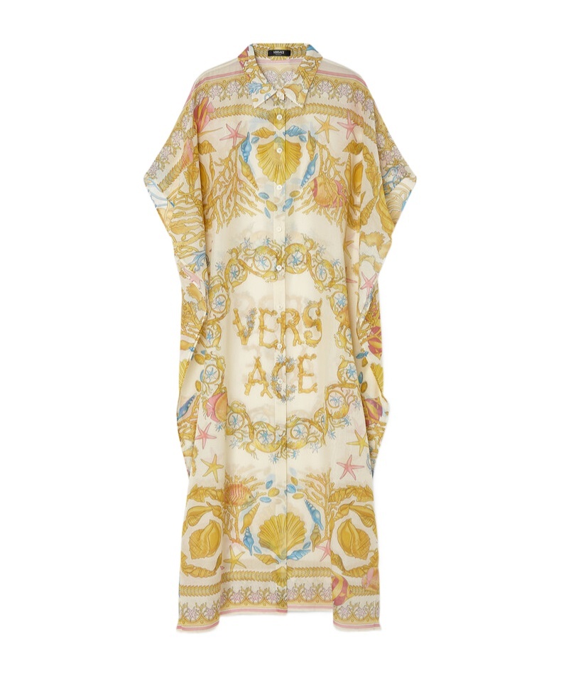Versace Underwater Barocco Print Cover-up Dress